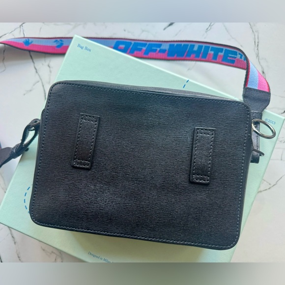 OFF-WHITE Diag Crossbody Camera Bag Black/White Convertible Belt Bag Fanny Pack - Picture 9 of 15